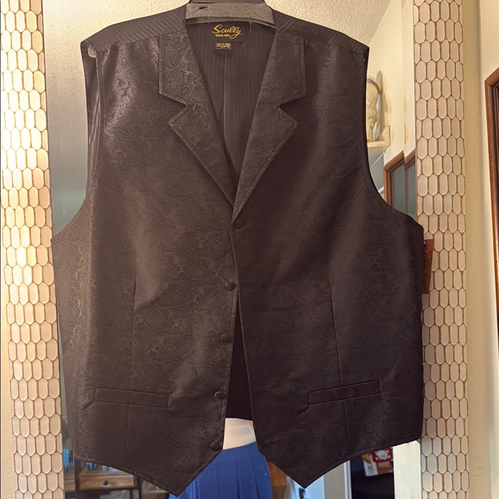 NWT Scully Men's Black Vest